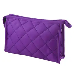 Оптовая продажа 5 * Фиолетовый Женская 7.9 "Длинные сетке прямоугольник футляр Макияж сумка на молнии