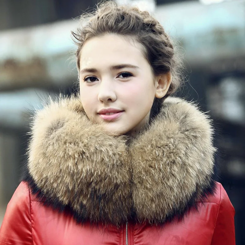 Women Winter Down Jacket Long Thick Coat Real Fur Collar Padded Down Coats Women Bright Outw (2)
