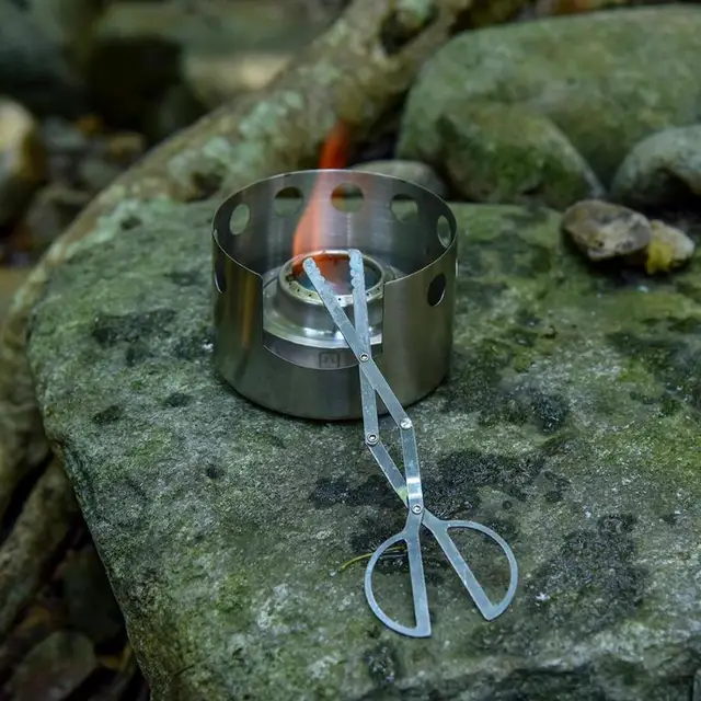1 set Portable Alcohol Stove Windscreen Mini Stove Rack Combo Furnace