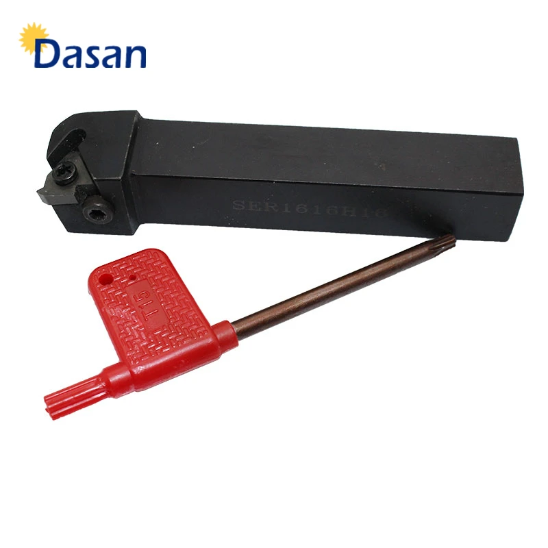 

1PC SER1616H16 SER1212H16 HSS Tools Lathe Index External Threading Turning Tool Holder for 16ER AG60 Insert with Wrench