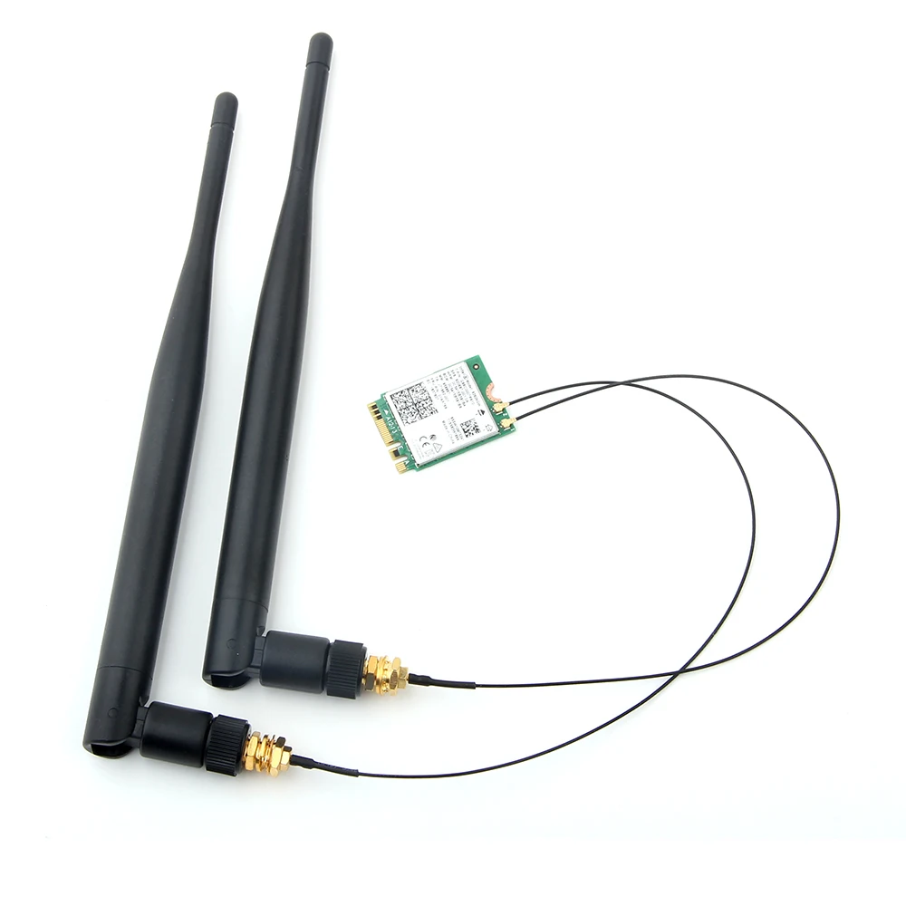 2 x 6dBi двухдиапазонный M.2 IPEX MHF4 U. fl кабель для RP-SMA Wifi антенный Набор для Intel AC 9260 9560 8265 8260 7265 7260 NGFF M.2 карта