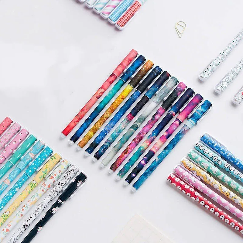

6 pcs/lot Korea stationery creative cartoon animal and flower gel pen school office supplies pen wholesale 04083