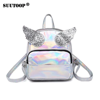 

Women's bag Laser Female Women Backpack Fashion Travel Holographic Bag pack Small Feminina Mochila School Bag for Teenage Girls