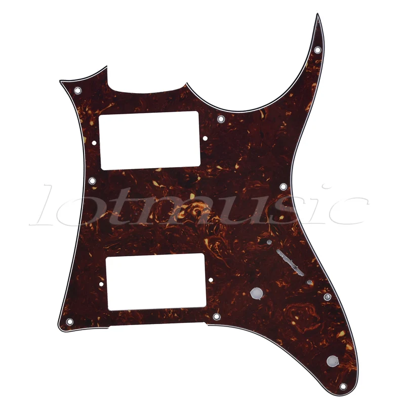 

Electric Guitar Pickguard HH Scratch Plate 3Ply 2 Humbucker Pearl White Black