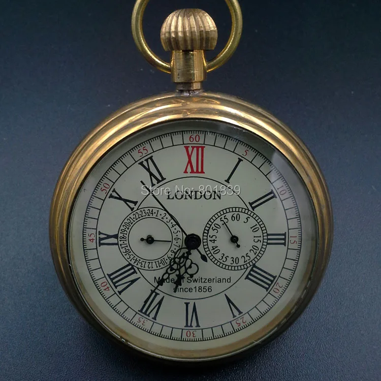 1856 чистый Cooper 3 набирает Скелет ветра до Механические мужские карманные часы W/Сеть хороший подарок цена H036