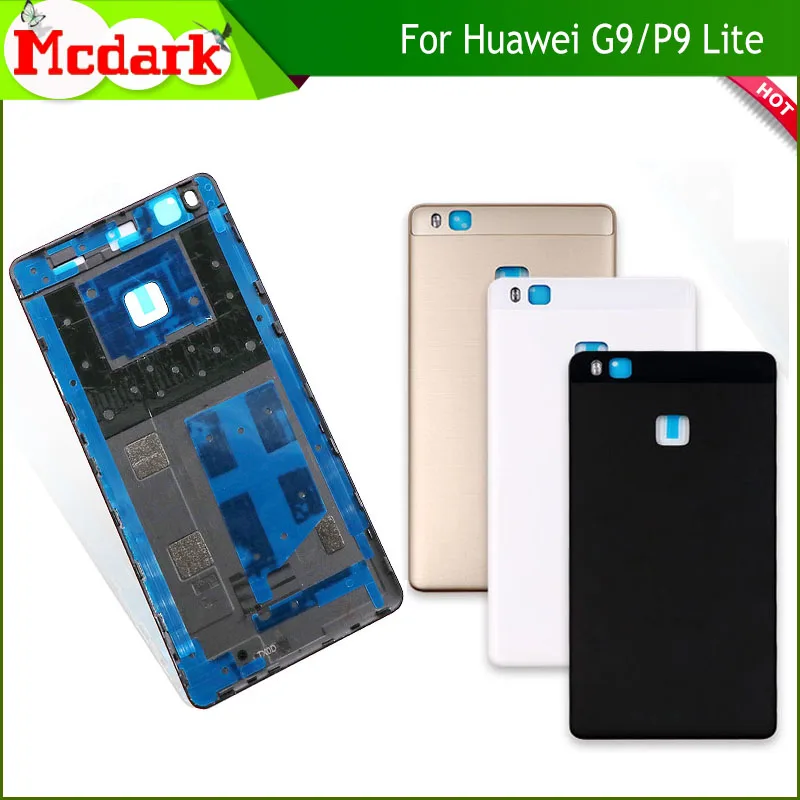 Чехол Mcdark для батареи Huawei G9 сменная задняя крышка с кнопкой стеклянная дверь P9 Lite