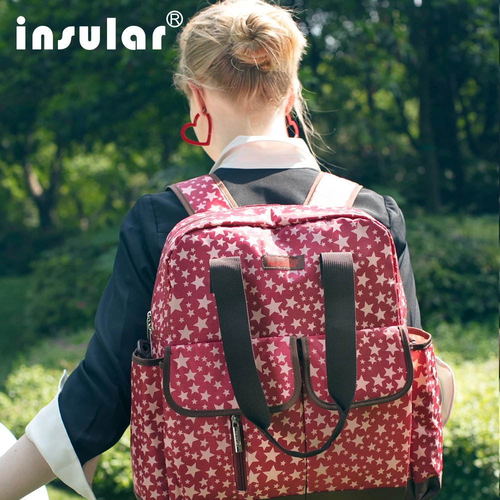 

INSULAR Large Capacity Diaper Bag Mommy Bags for Mom Travel Totes/Backpack/Messenger Mutifuction Waterproof Durable
