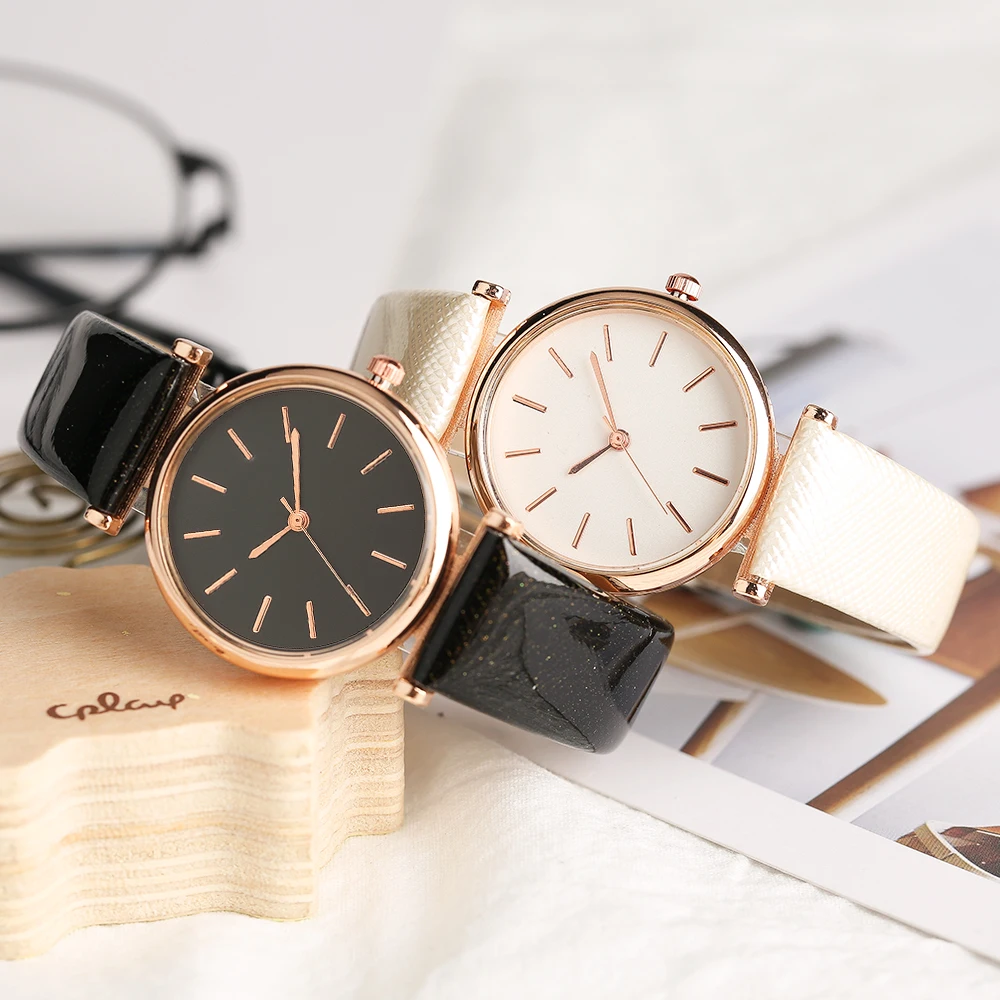 

Wrist Watch Leather Luxury Trendy Simple Fashion Women Quartz