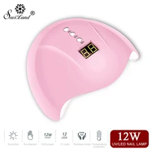 Светодиодный УФ-лампа Saviland для ногтей Сушилка для ногтей для отверждения гель-лака для ногтей 12 Вт маникюрная машина кнопка таймера светодиодный экран инструменты для дизайна ногтей