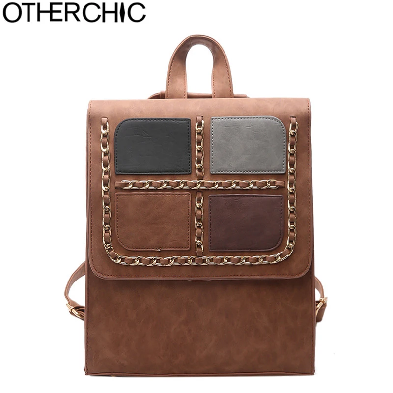 OTHERCHIC Nubuck Leather Backpack Women Vintage Backpacks Teenagers School Bags Fashion Female Backbags Sac a dos