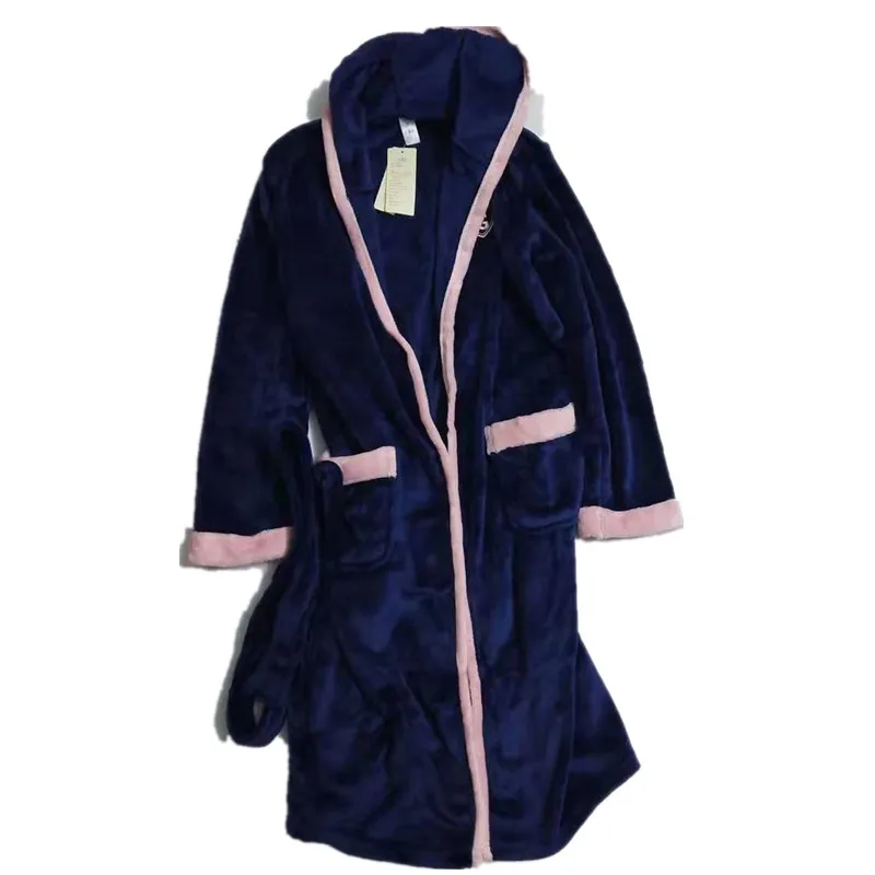 Банный халат женский зимний теплый коралловый флис женский халат ночная рубашка кимоно цветочный халат одежда для сна Женская домашняя одежда