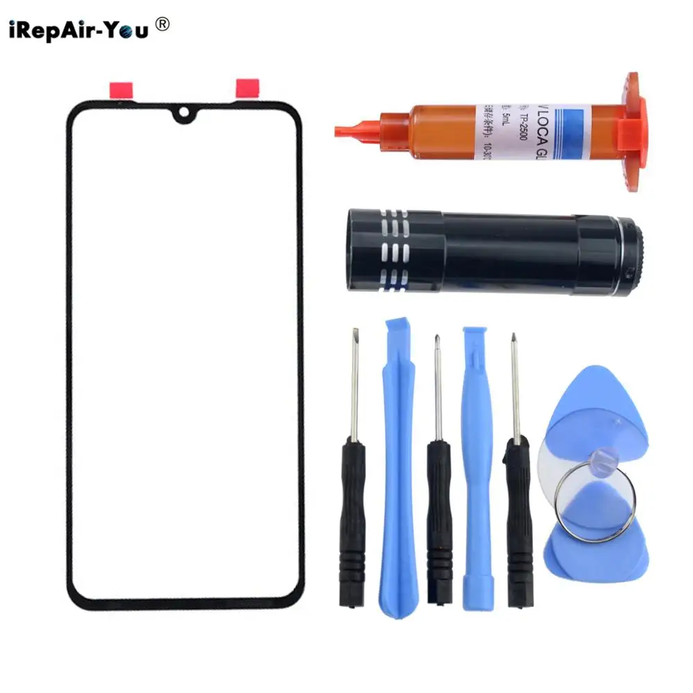 

Ori Front Outer Glass Lens For Xiaomi Mi 9 SE 8 Lite Redmi Note 7 Pro LCD Screen Touch panel Replacement+UV Glue+UV Light Tools