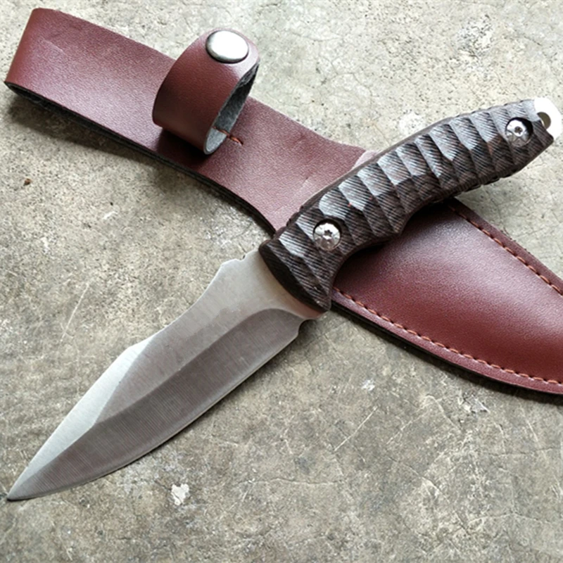 

Outdoor Survival Straight Knife Military Fixed Blade Stainless Steel Knife Tactical Leggings Diving Paratrooper Survival Knives