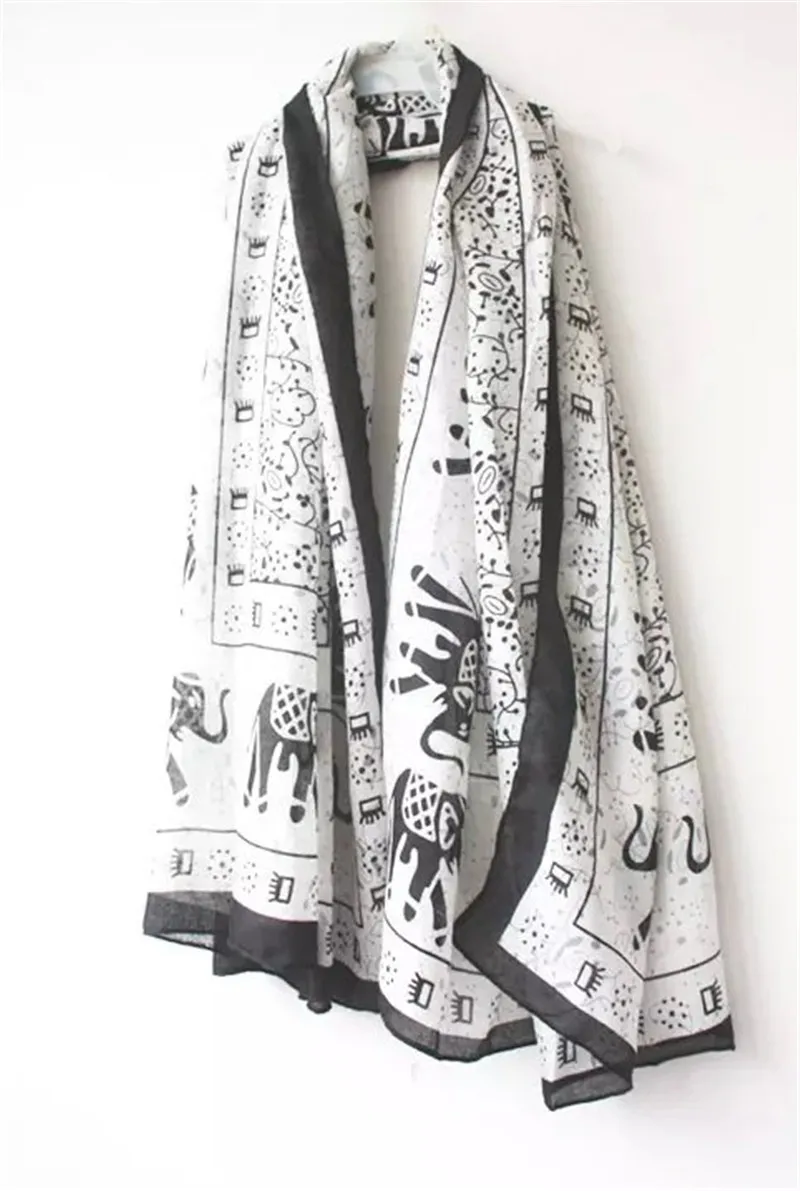 DOUBLA 2017 Fashion Womens Cute Elephants Printed Double Sided Spring Scarves Ladies Girls Cotton Shawl Ethnic Style Wraps 9 DOUBLA 2017 Fashion Womens Cute Elephants Printed Double Sided Spring Scarves Ladies Girls Cotton Shawl Ethnic Style Wraps 9