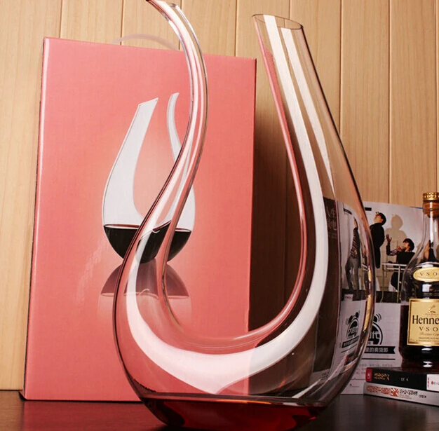 

Handmade Crystal Glass Amadeo Wine Decanter Decorative Harp Shape Aerator Flask Barware and Drinkware Vessel Craft Accessories