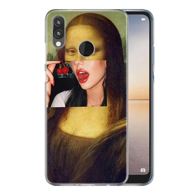 Забавный художественный чехол Mona Lisa для huawei P20 P Smart Nova 3i 4 P8 P9 mini P30 lite Pro силиконовый мягкий ТПУ чехол для телефона - Цвет: 01