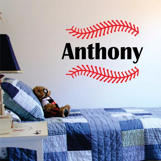 Custom Name And Baseball Sches Wall Sticker Vinyl Art Sports Custom Name And Baseball Sches Wall Sticker Vinyl Art Sports Decals Nursery Decor Vinilos Paredes