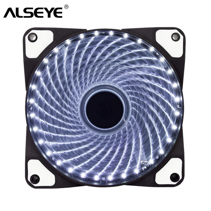 ALSEYE 120 мм светодиодный кулер 12 В вентилятор для компьютераr корпуса 32 s 3in/4pin 1300