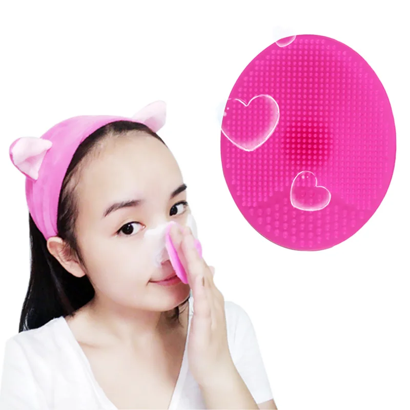 

New Arrival Mini Silicone Beauty Washing Pad Facial Exfoliating Blackhead Face Cleanser Brush Tool Soft Deep Cleaning Face Brush
