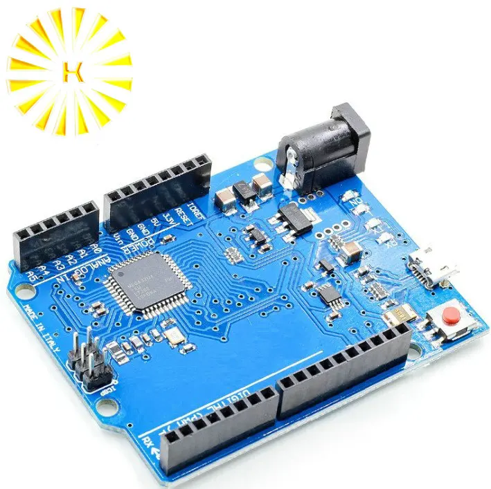 Макетная плата Leonardo R3 + USB-кабель совместимая с Arduino стартовый набор для