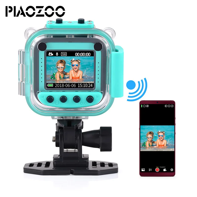 Los niños chico cámara de vídeo Digital juguete 20 M impermeable deporte acción cámara de múltiples idiomas precioso regalo de Navidad P20 - 1