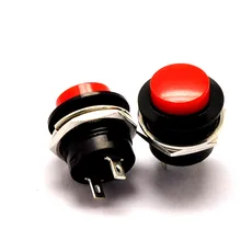 Bouton de commutation à bouton de réinitialisation automatique, commutateur jog R13-507 16MM rouge sans interrupteur de verrouillage
