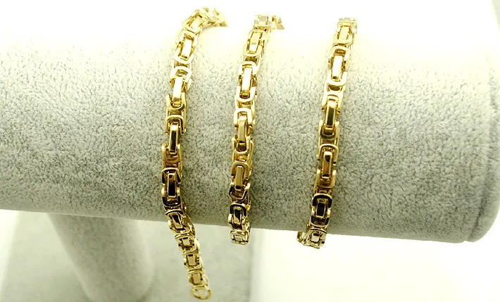 kaybetmek para promosyon moda 4 5mm genislik erkekler kolye zincir baglanti bizans gumus altin kolye erkekler taki kn014