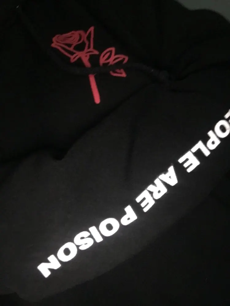 NiceMix Moletom толстовки женские уличная толстовка с принтом розы и буквами свободные Харадзюку унисекс Топы свободные с капюшоном Femme