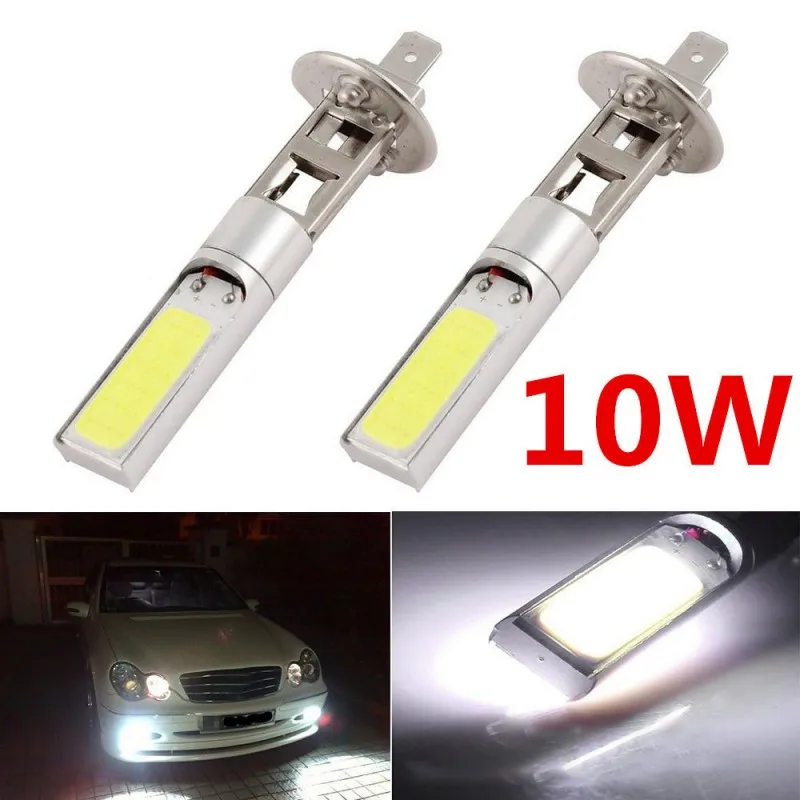 

2PCS 10W Car Auto Headlamp LED Fog Light H3 COB High Power Fog Light Anti-Fog Light Lamp Bulb 12V
