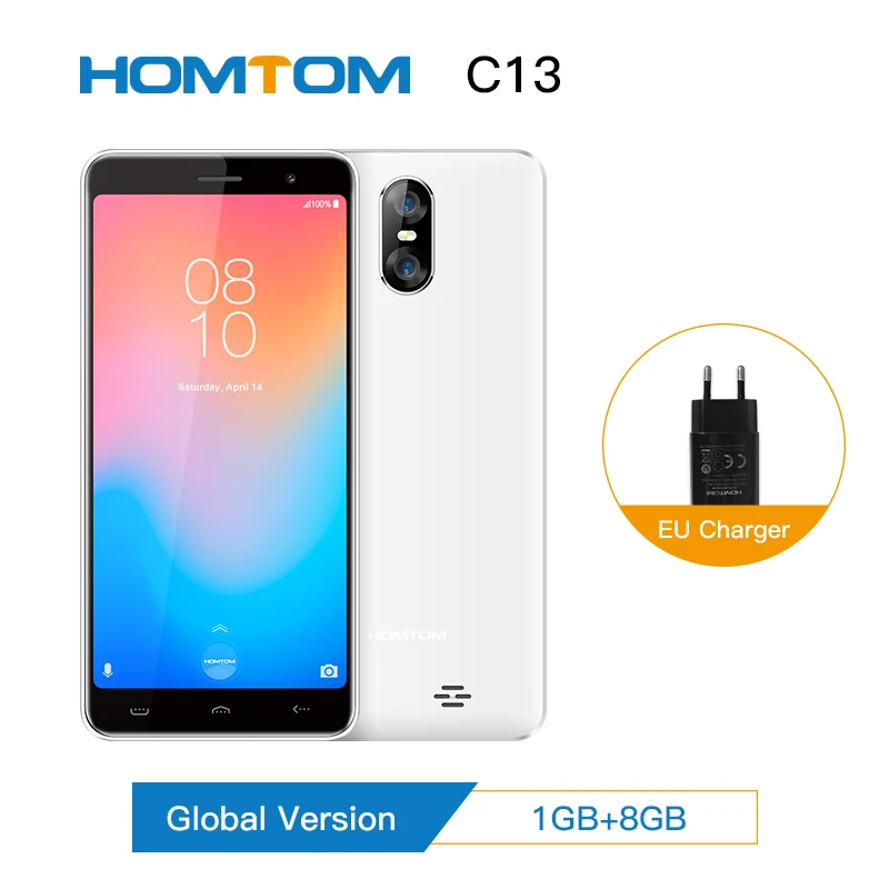

HOMTOM C13 3G Smartphone 5.0 Inch MT6580M Quad-core 1.3GHz 1GB RAM 8GB ROM 5.0MP Rear Camera 2750mAh Android Mobile Cellphone