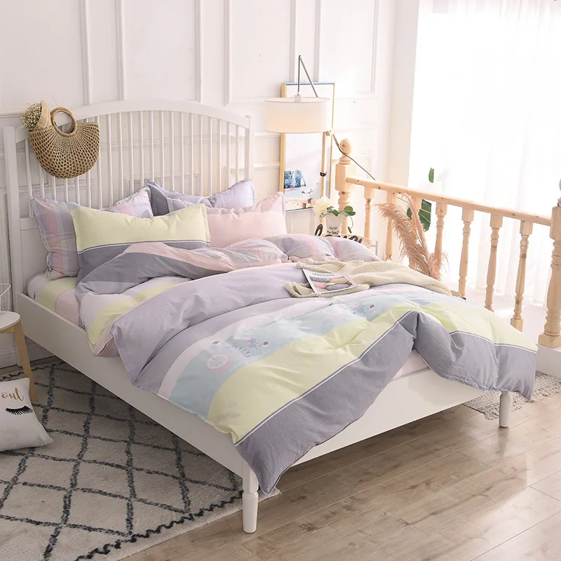 

Bedspread Summer Comforter Bed Cover Home Textiles Suitable For Children Adult Stripe Print Pattern Quilt Cover