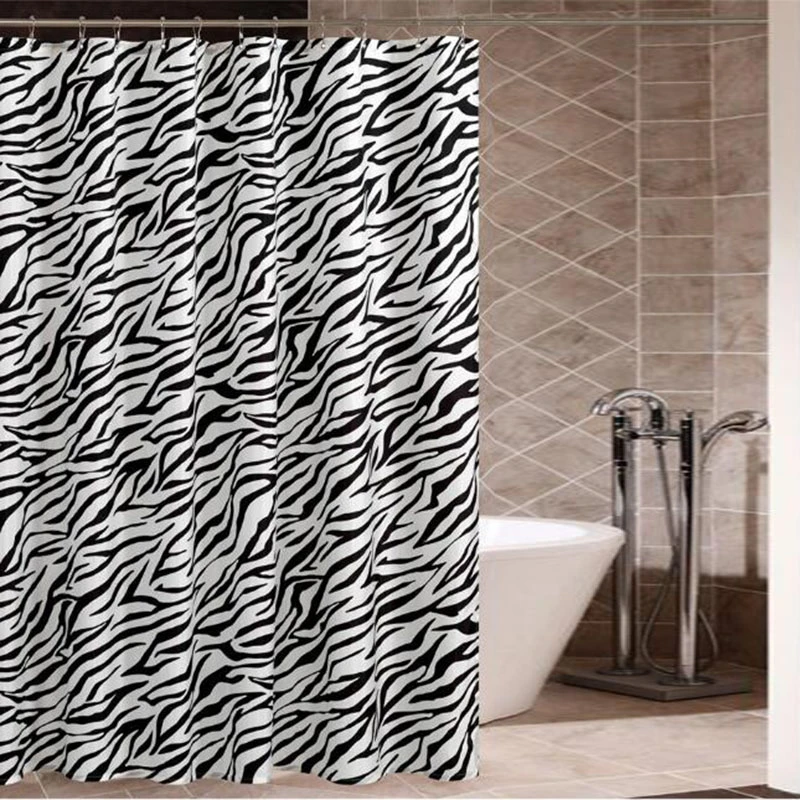 Shower Curtain European Zebra Striped Polyester Waterproof For Bathroom Decor Modern Bath Partition Accessories With Hooks Shower Curtains Aliexpress