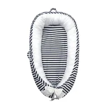 Полосатое портативное детское гнездо манеж для кроватки люлька для путешествий Bebe Колыбель детская кроватка для новорожденного бампера