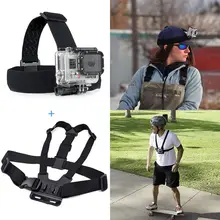 For Action camera Gopro Accessories Head Strap Chest Harness Mount For Gopro Hero5 3 3+ 4 SJ4000 xiaomi yi 4K EKEN H9 Action Cam