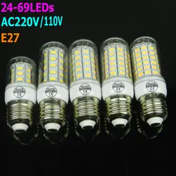 

Low price 220V/110V 5730 LED Lamp corn bulb Spotlight SMD 5730 led E27 lamparas Warm white/white 24 36 48 56 69LEDs