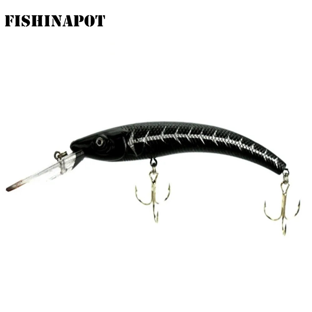 Рыболовная приманка FISHINAPOT 1 шт. изгиб 15 см 16 г жесткая в виде гольяна с 2