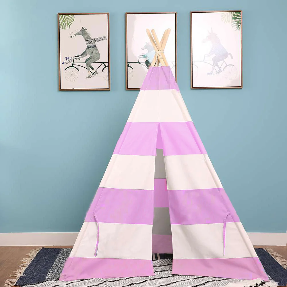 I-baby Дети Играть Палатка хлопок холст вигвама палатка для детей Cherokee Playhouse индийская детская комната