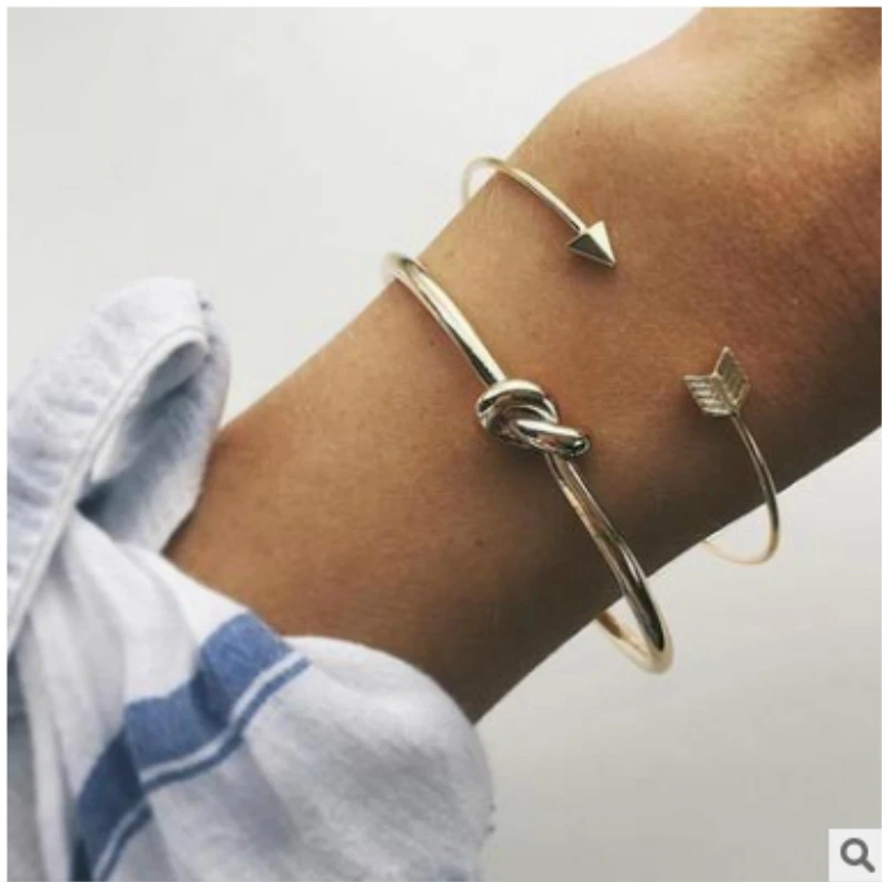 

New Bangle Set Arrow Knot Design Fashion Jewelry Gold Bangles Bangles For Women Bangle Bracelet Indian Jewelry Wholesale