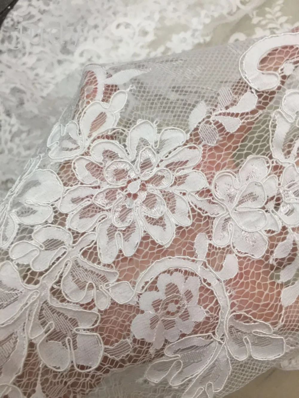 Узор 1 шт. CH06# Белое Кружевное французское платье шнур для свадебного платья/Распиловка