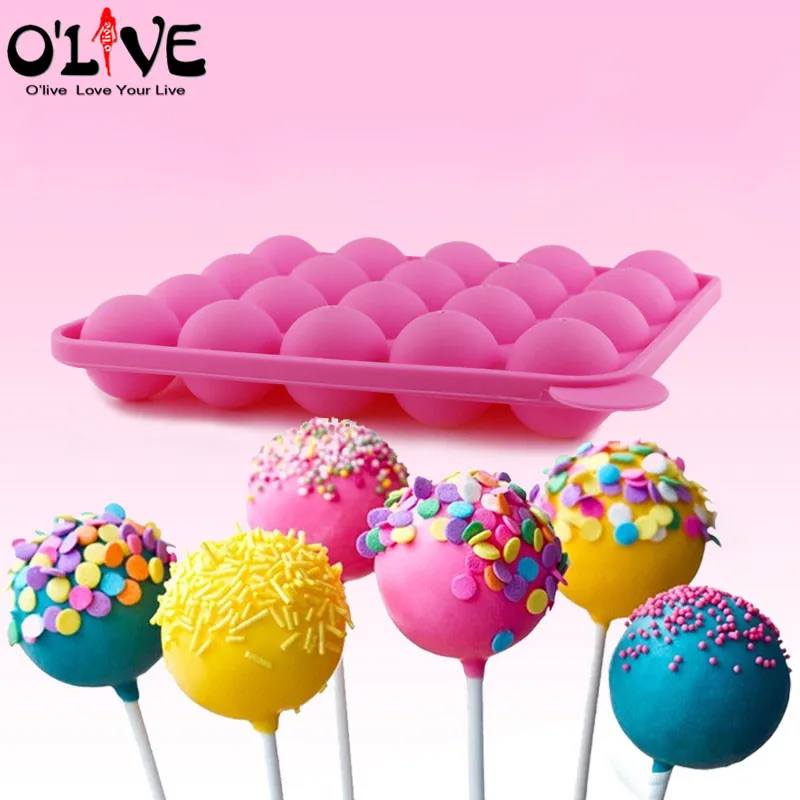 

Silicone Mold Lollipops Forms Cake Pops Chocolate Polymer Clay Tools Confectionery Ice Shape Modeling Baking Molds Kitchen