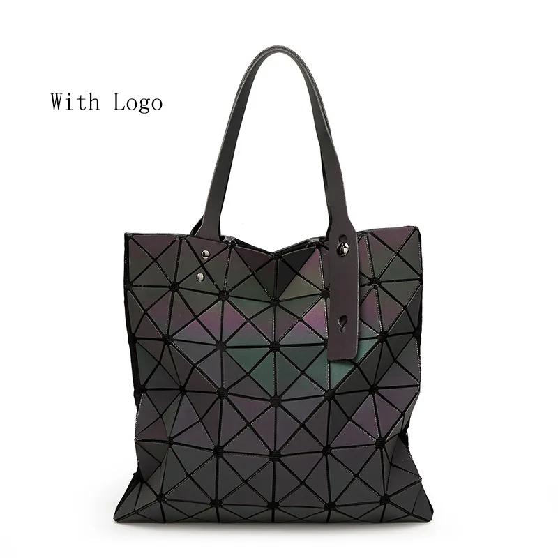 2016 New Women Bao Bao Bag Geometry Package Luminous Sequins Mirror Plain Folding Bags Women Famous Brands Lady BaoBao Handbags