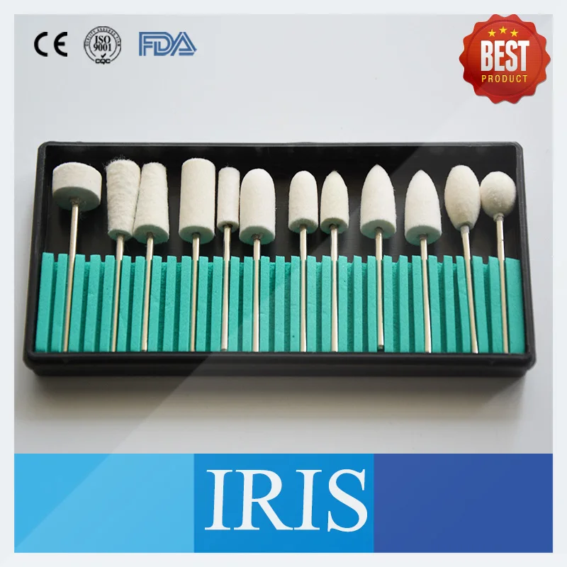 60 Pieces/ 5 kits Dental Burs Polishing Set Tooth Drill Grinder Teeth