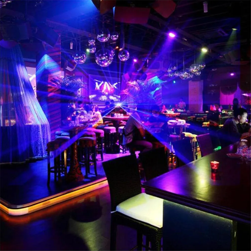 Alienígena DMX512 500 mW azul Proyector láser escáner efecto de iluminación de escenario discoteca fiesta Bar casa Navidad remoto de luz luces - 6