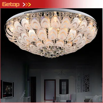 

Best Price Modern K9 Crystal Light Round LED Ceiling Lights Crystal Lights Peacock Lamp Bedroom Lamp Decorated Restaurant Light