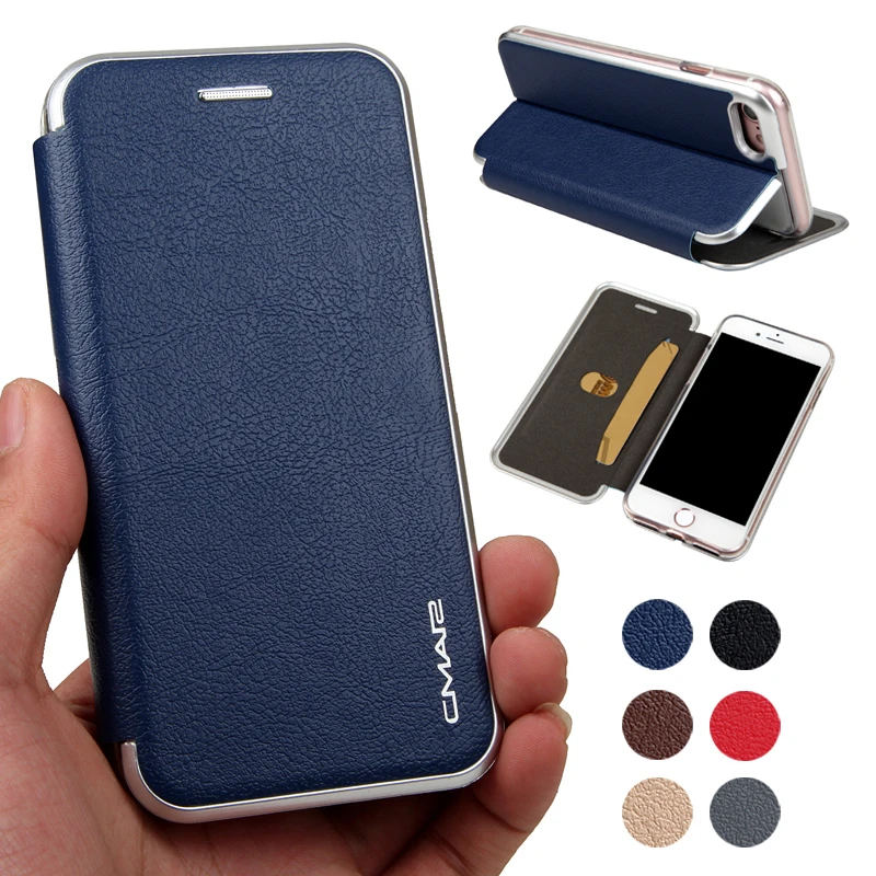 

For iPhone XS Max Case Leather Magnetic PU Wallet Flip Case for iPhone XR Cover With Stand Cards Slot For iPhone XS Case Luxury