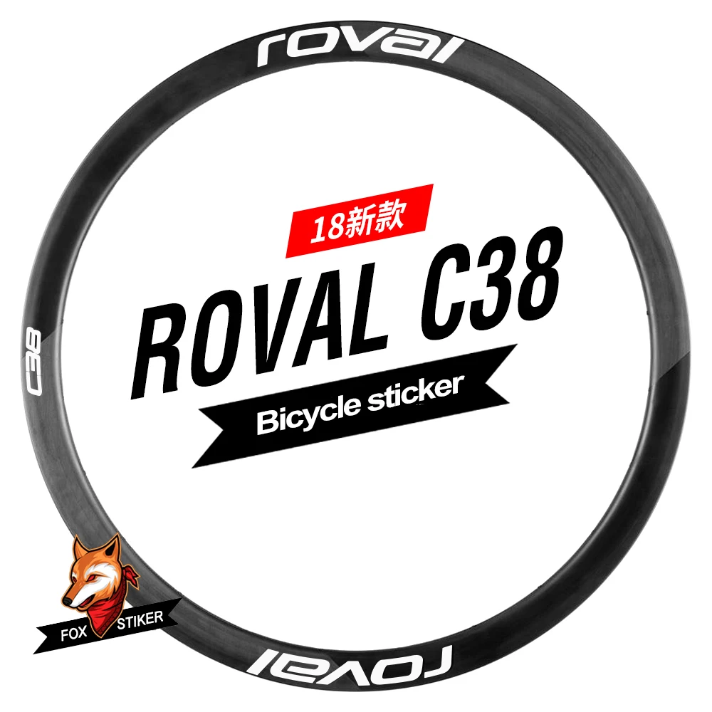 

700C 38mm Rim Wheel Sticker Road Disc Brake Bicycle Stickers Bike Rim Decals Cycle Reflective Road Wheels Decal for C38 DISC