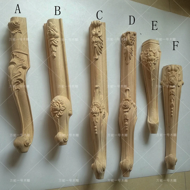 4pcs/lot, European Wooden Carved Furniture Legs Sofa Coffee Table Legs