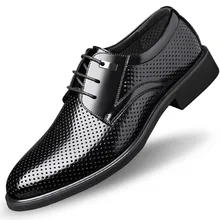 Брендовые новые летние дышащие мужские модельные туфли со скрытой подъемная стелька, увеличивающая рост 5 см