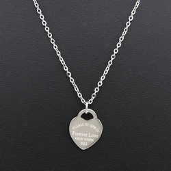Fashion Luxury Famous Brand Necklace Women Paragraph Clavicle Necklace Gold Color Peach Heart Pendant Necklace Fine Jewelry