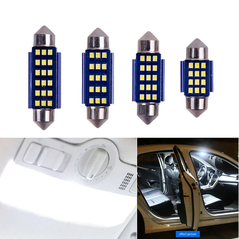 1 шт. гирлянда 31 мм 36 39 41 C5W 3030 15 светодиосветодиодный без ошибок smd для интерьера